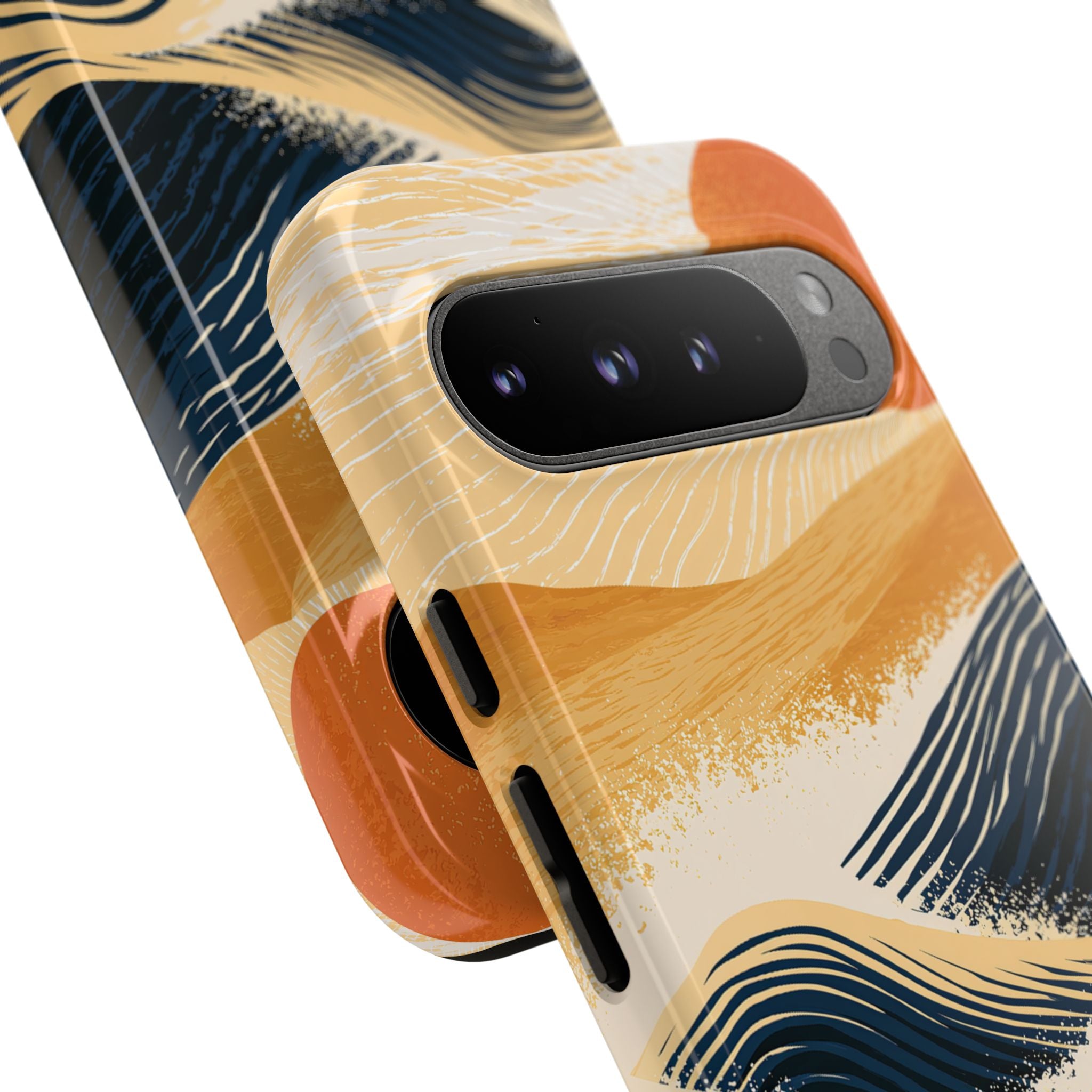 Blue Tough Phone Case for Google Pixel - Kyoto Cresting Tide
