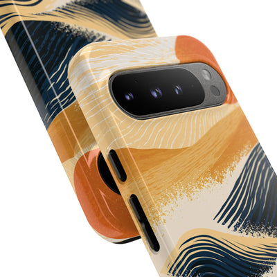 Blue Tough Phone Case for Google Pixel - Kyoto Cresting Tide