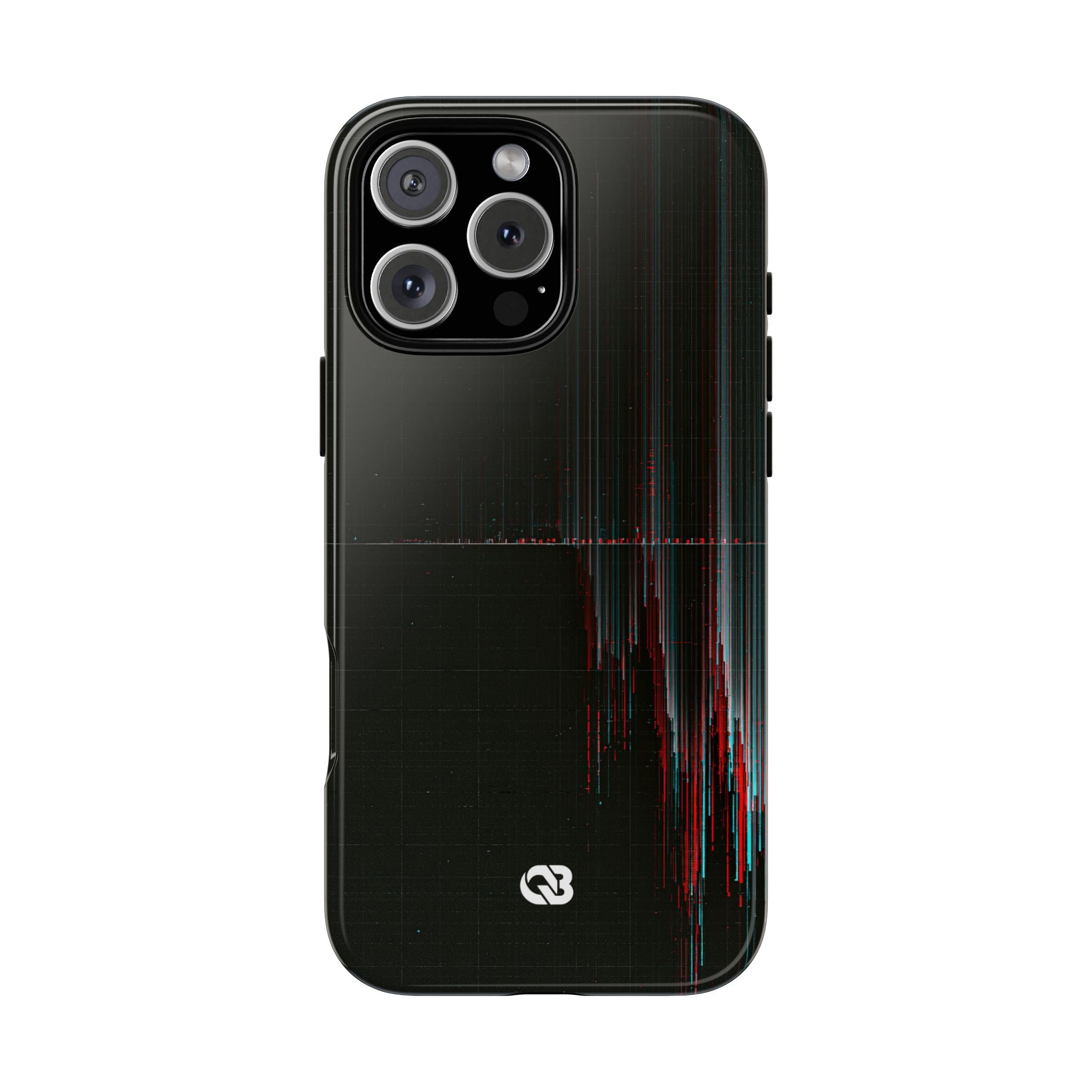 Black Tough Phone Case for iPhone - Corrupted Data Stream