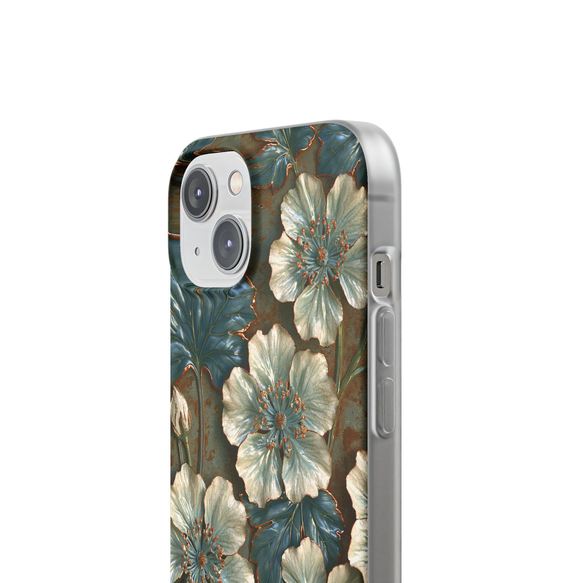 Gilded Blossom Reverie · Lite Phone Case for iPhone ·  Teal