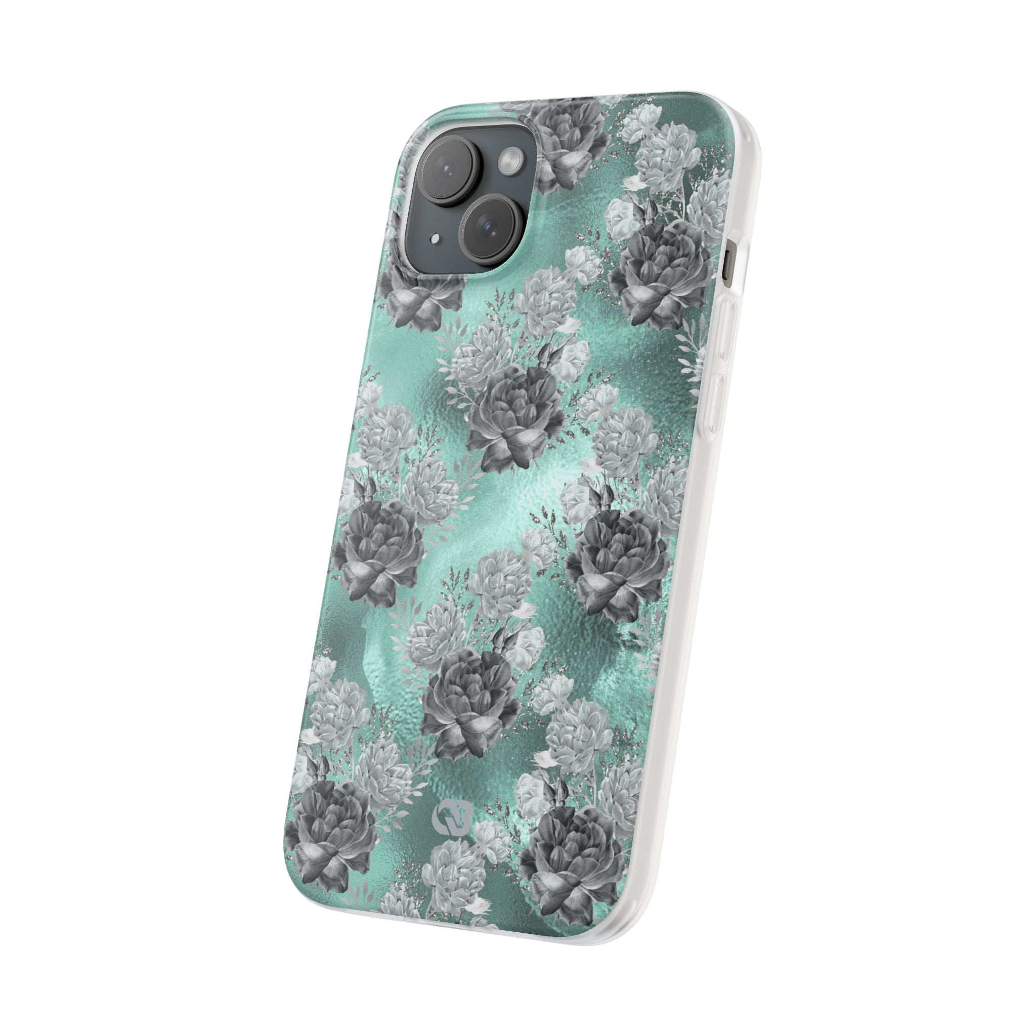Frost Mint Floral · Soft Coque de téléphone pour iPhone