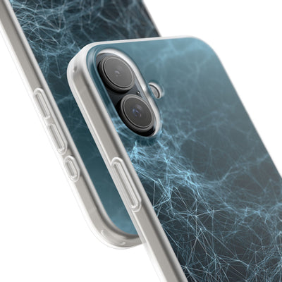 Teal Lite Phone Case for iPhone - Arctic Neural Mesh