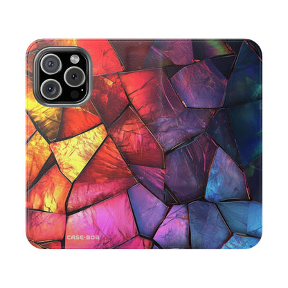 Crimson Shard Mosaic - iPhone 16 Pro Case - Wallet