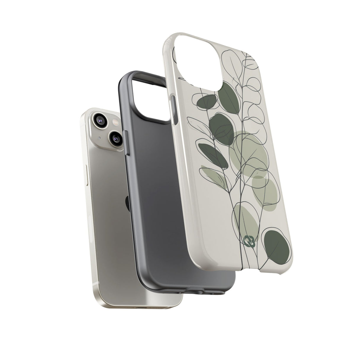 Eucalyptus Foliage Study · Tough Phone Case for iPhone · Green