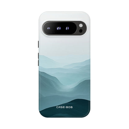 Teal Mist Mountains Google Pixel 9 Pro XL Case - Tough