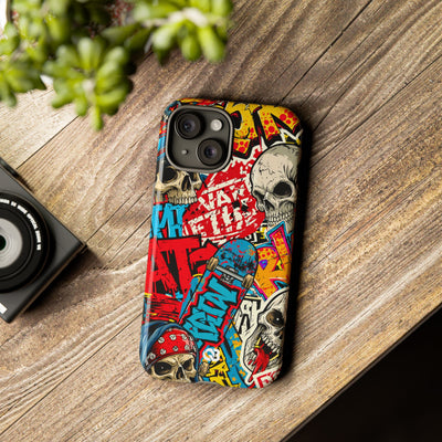 Skate Skull Riot · Tough Phone Case for iPhone · Red