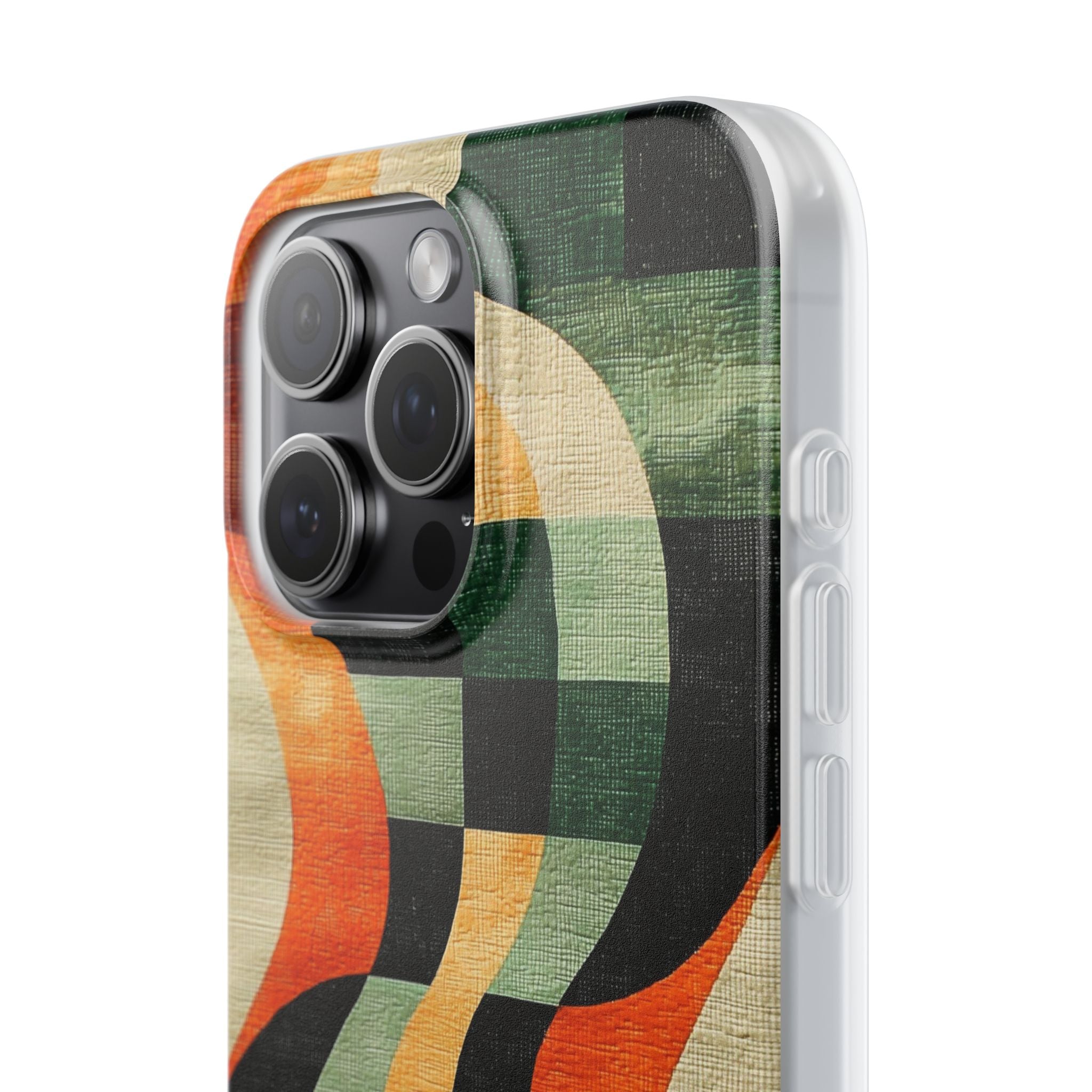 Burnt Orange Curve · Soft Phone Case for iPhone