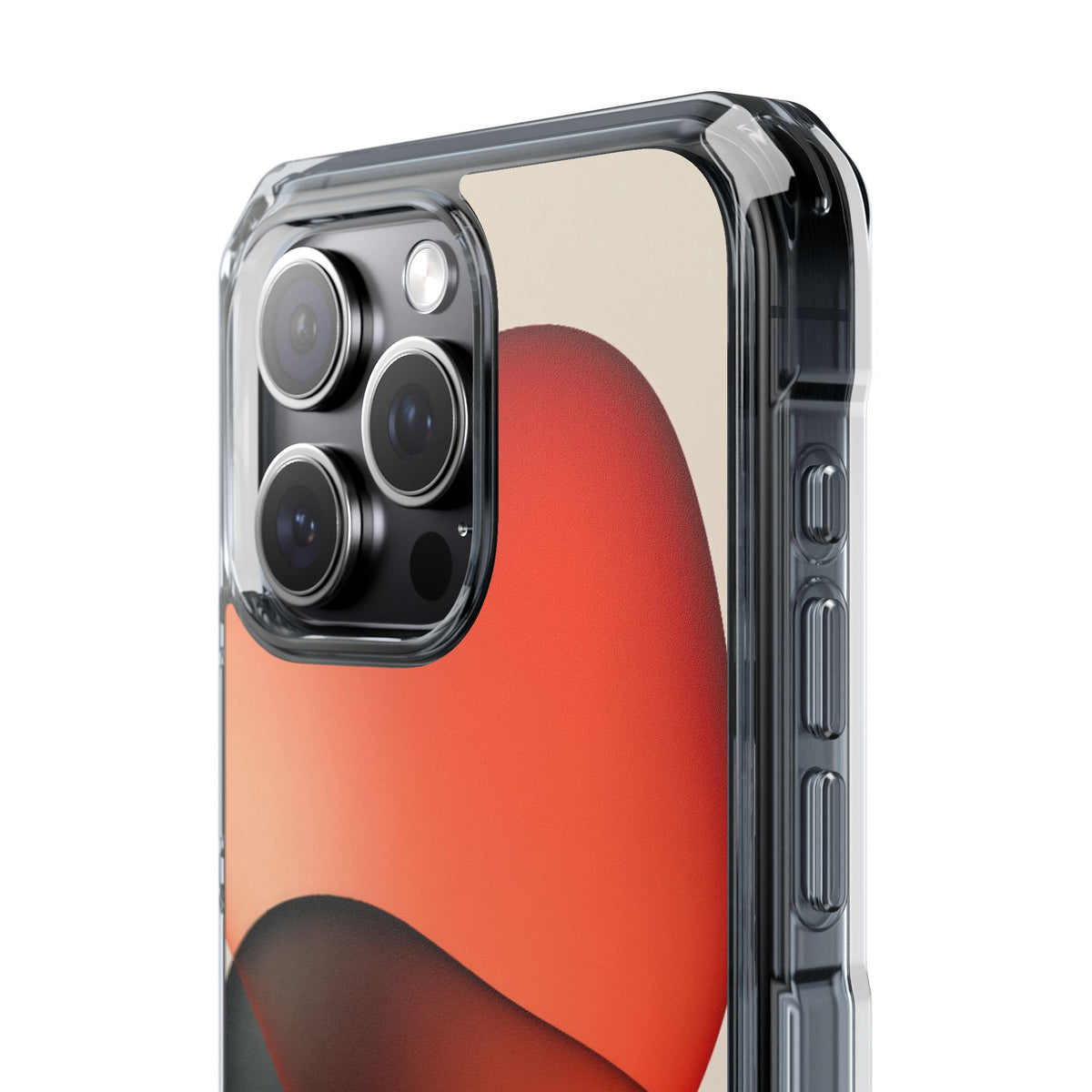 Translucent Crimson Form · Clear Impact Magnetic Phone Case for iPhone · Red