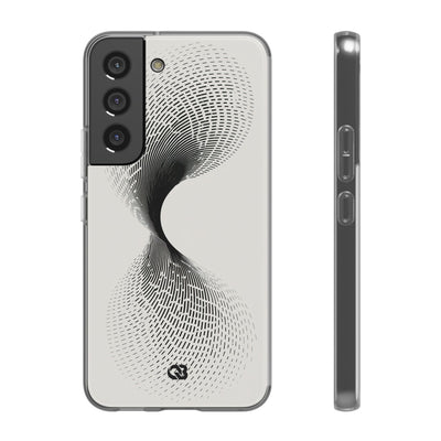 White Lite Phone Case for Samsung - Linear Torsion Grid