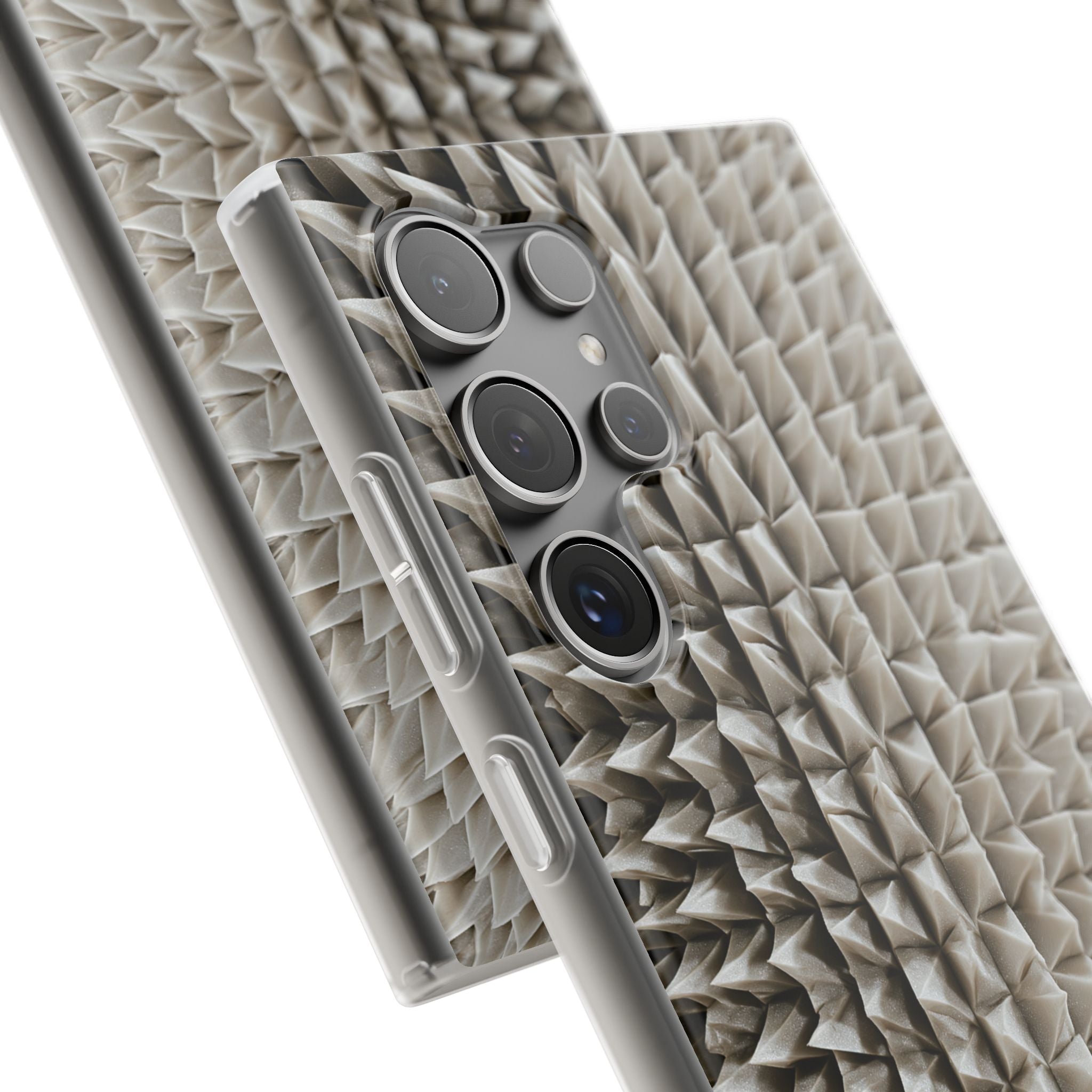 Beige Lite Phone Case for Samsung - Bone Spiked Grid