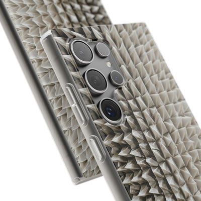 Beige Lite Phone Case for Samsung - Bone Spiked Grid