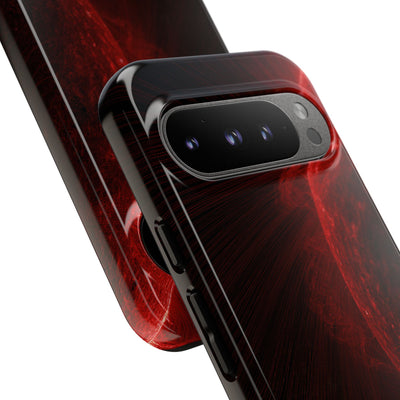 Red Tough Phone Case for Google Pixel - Solar Crimson Flare