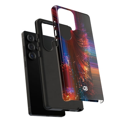Black Tough Phone Case for Samsung - Cyber Optic Streak