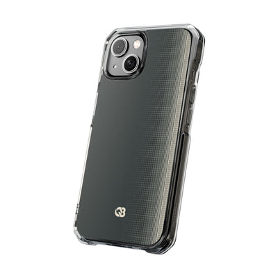 Grey Impact MagSafe Phone Case for iPhone - Charcoal Tech Grid