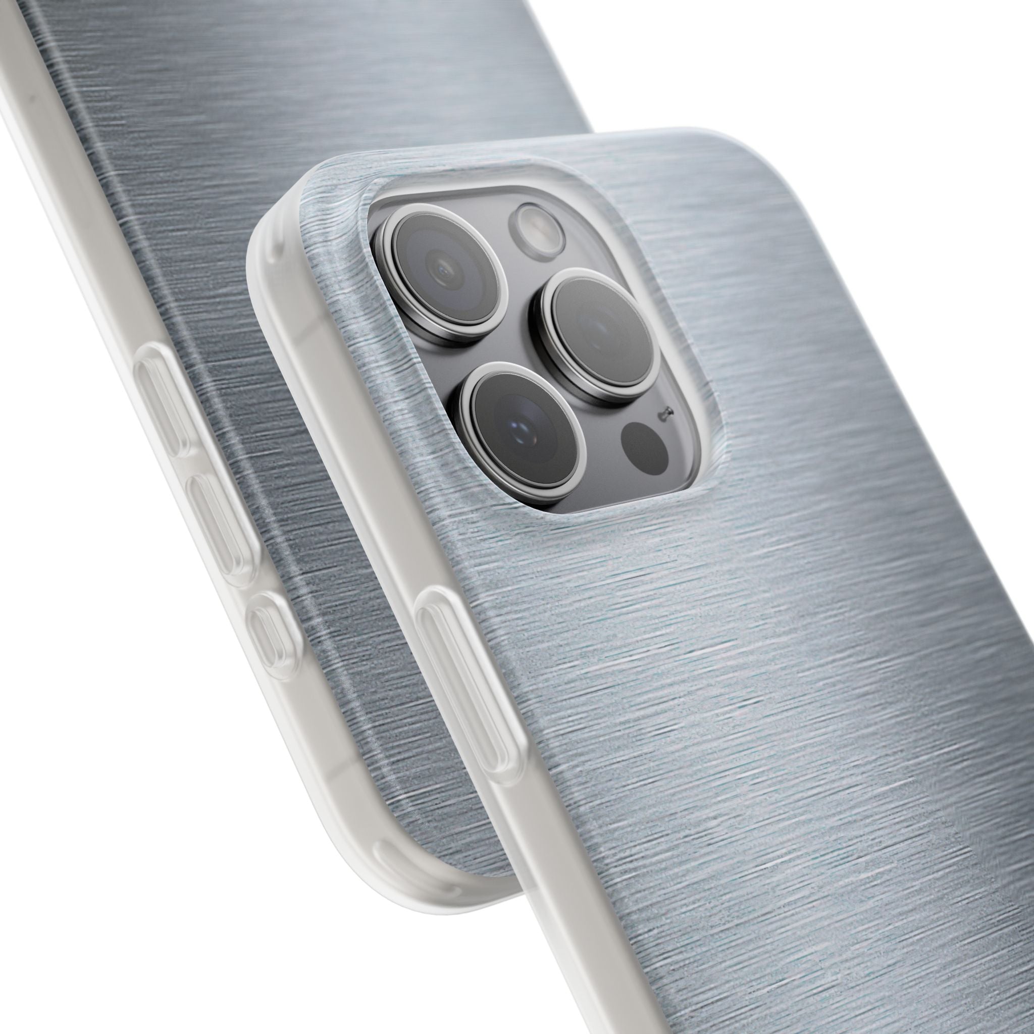 Silver Lite Phone Case for iPhone - Satin Chrome Grain