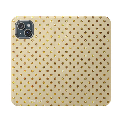 Golden Sparkle - iPhone 15 Plus Case - Wallet