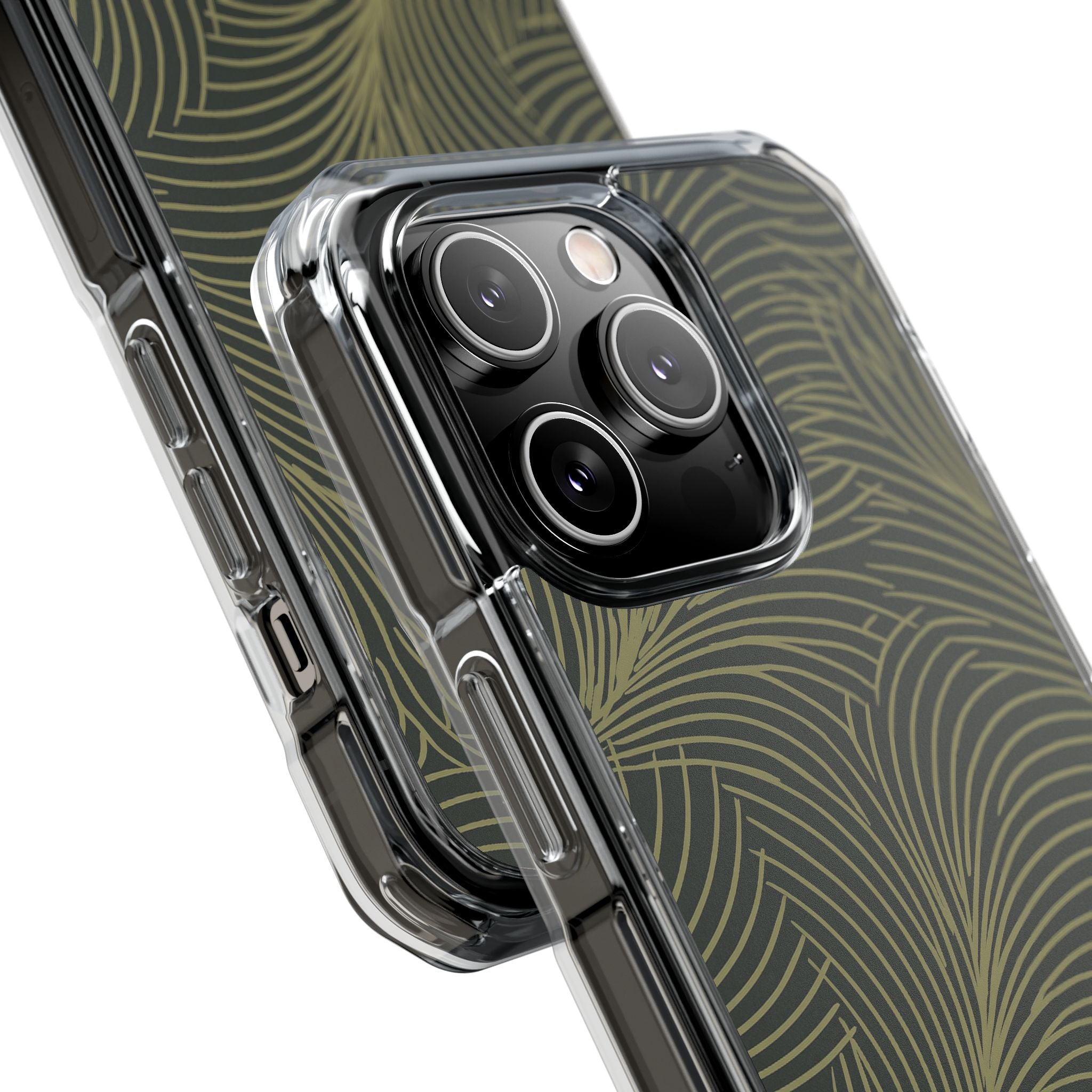 Green Impact MagSafe Phone Case for iPhone - Dark Olive Plume