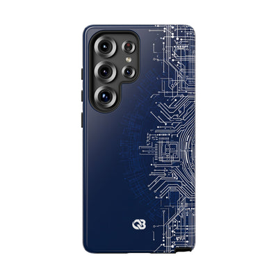 Blue Tough Phone Case for Samsung - Cobalt Circuit Logic