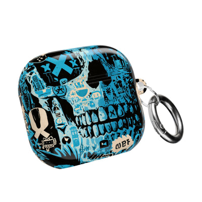 Electric Skull Graffiti · Hard Case for AirPods & AirPods Pro · Blue