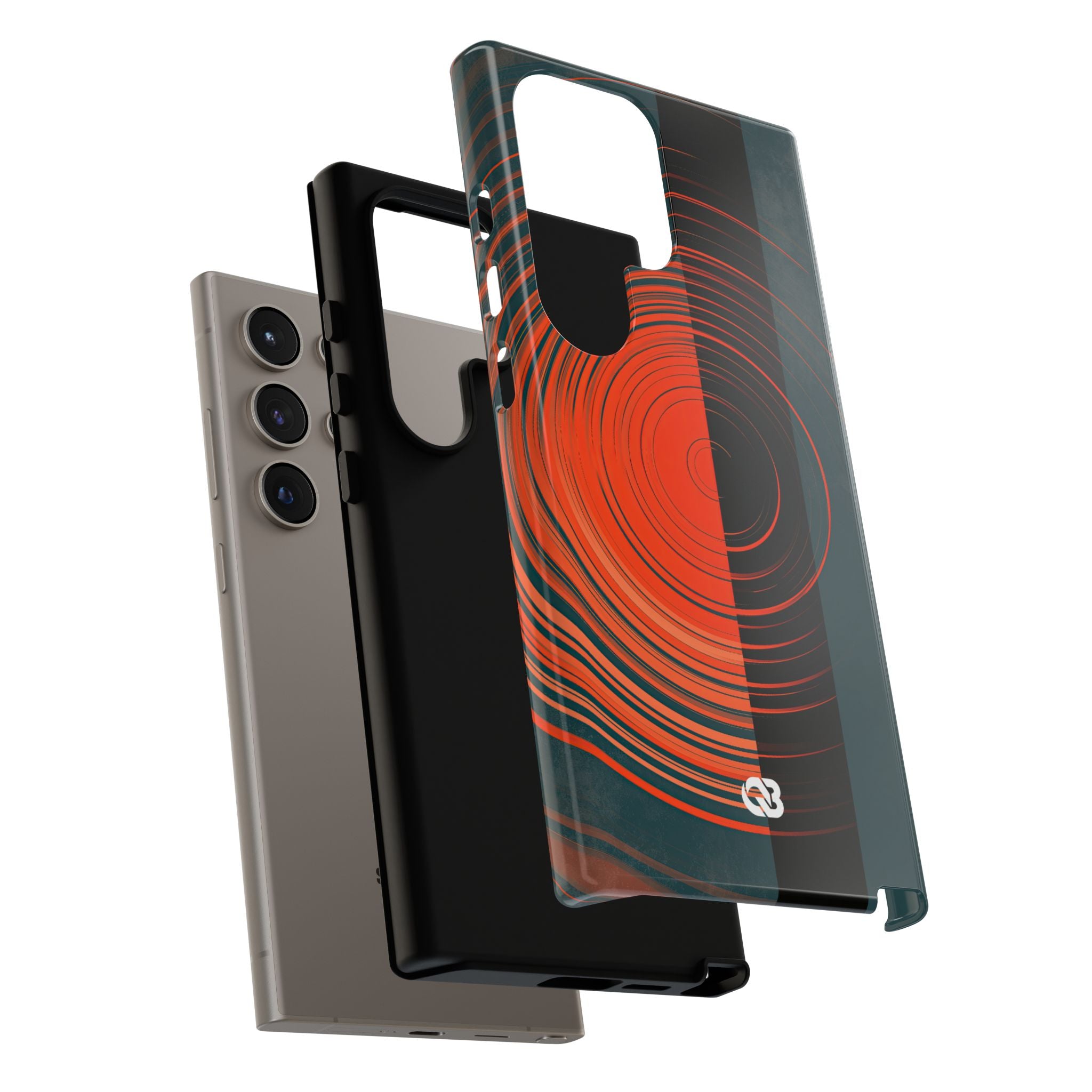 Teal Tough Phone Case for Samsung - Burnt Slate Radial