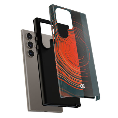Teal Tough Phone Case for Samsung - Burnt Slate Radial