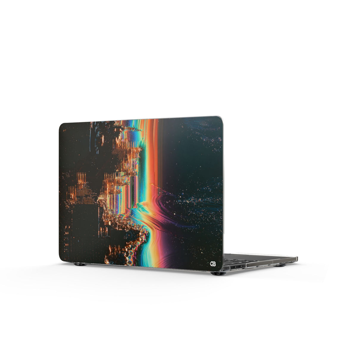 Prismatic Circuit · Clear Hard Case for MacBook · Black