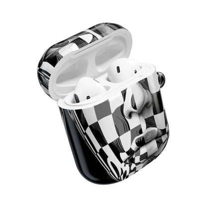 Mirrored Checkerboard Face - AirPods Case