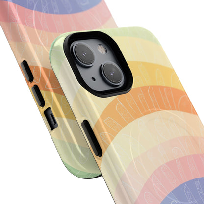 Pastell Regenbogen Bänder iPhone 14 Case - Tough+