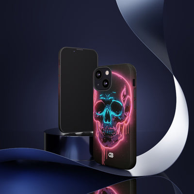 Neon Drip Skull · Tough Phone Case for iPhone · Black