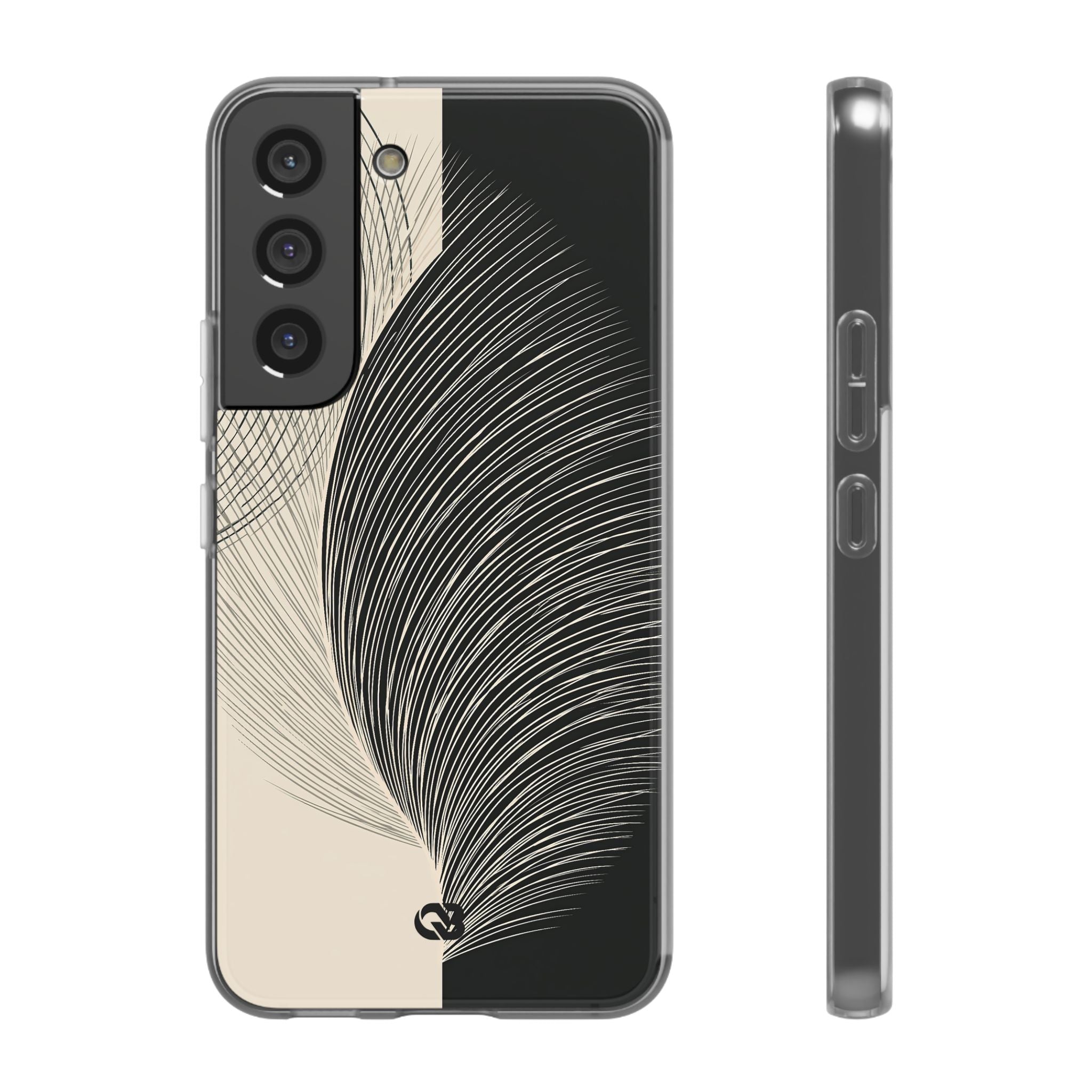 Beige Lite Phone Case for Samsung - Obsidian Cream Plume