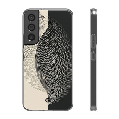 Beige Lite Phone Case for Samsung - Obsidian Cream Plume