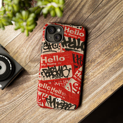 Slap Tag Collage · Tough Phone Case for iPhone · Red
