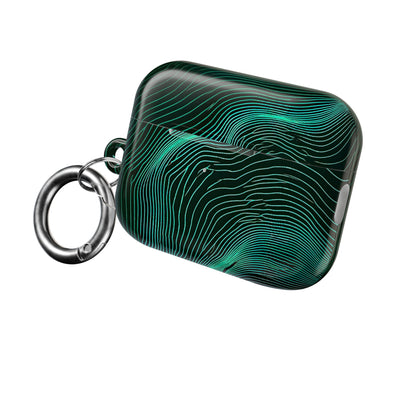Emerald Topo Ridge · Hard Case for AirPods & AirPods Pro · Green