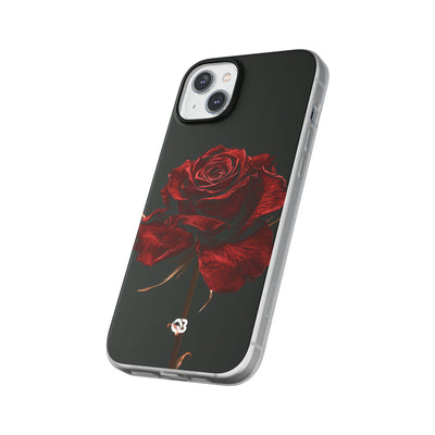 Crimson Noir Rose · Lite Phone Case for iPhone ·  Black