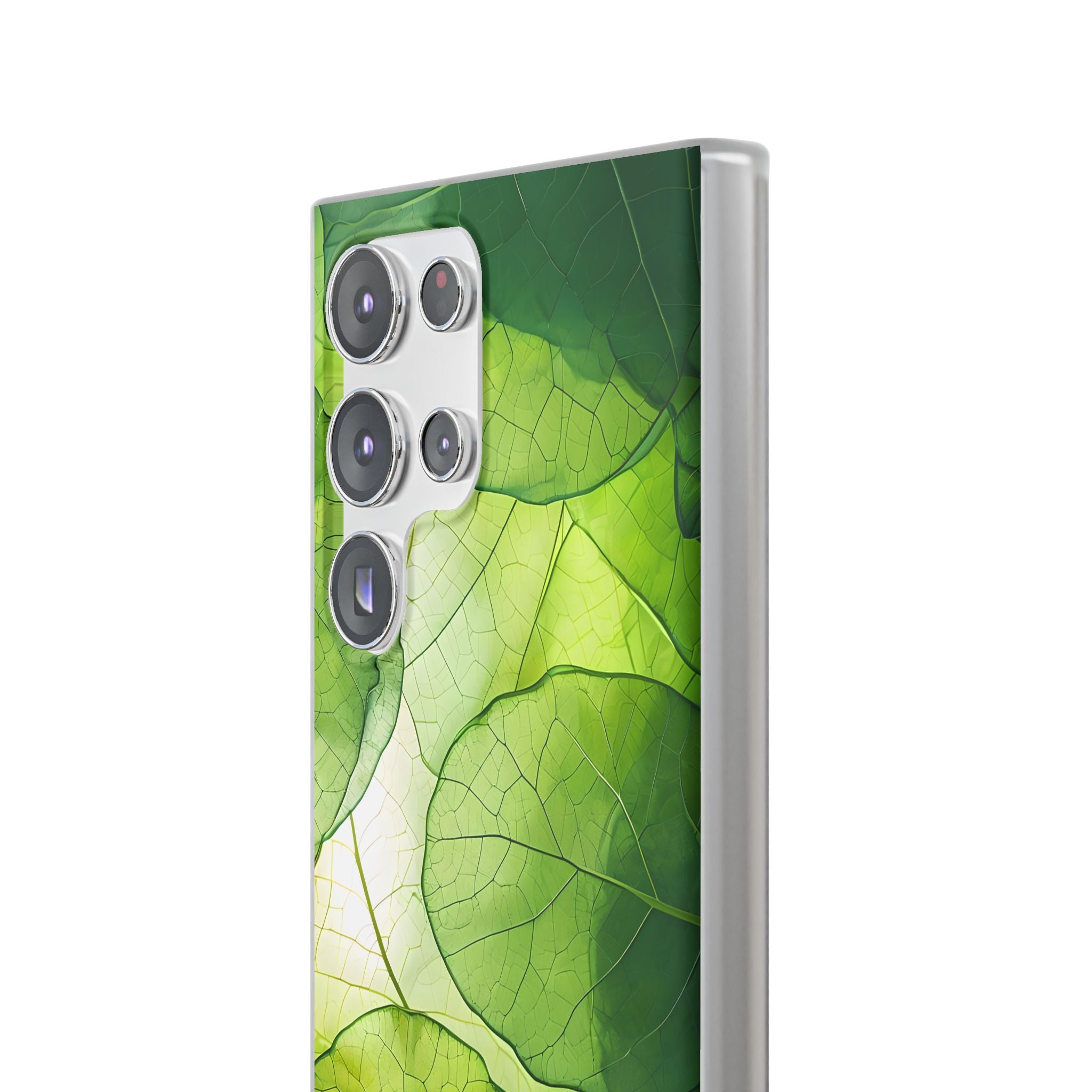 Emerald Leaf Veins · Soft Phone Case for Samsung