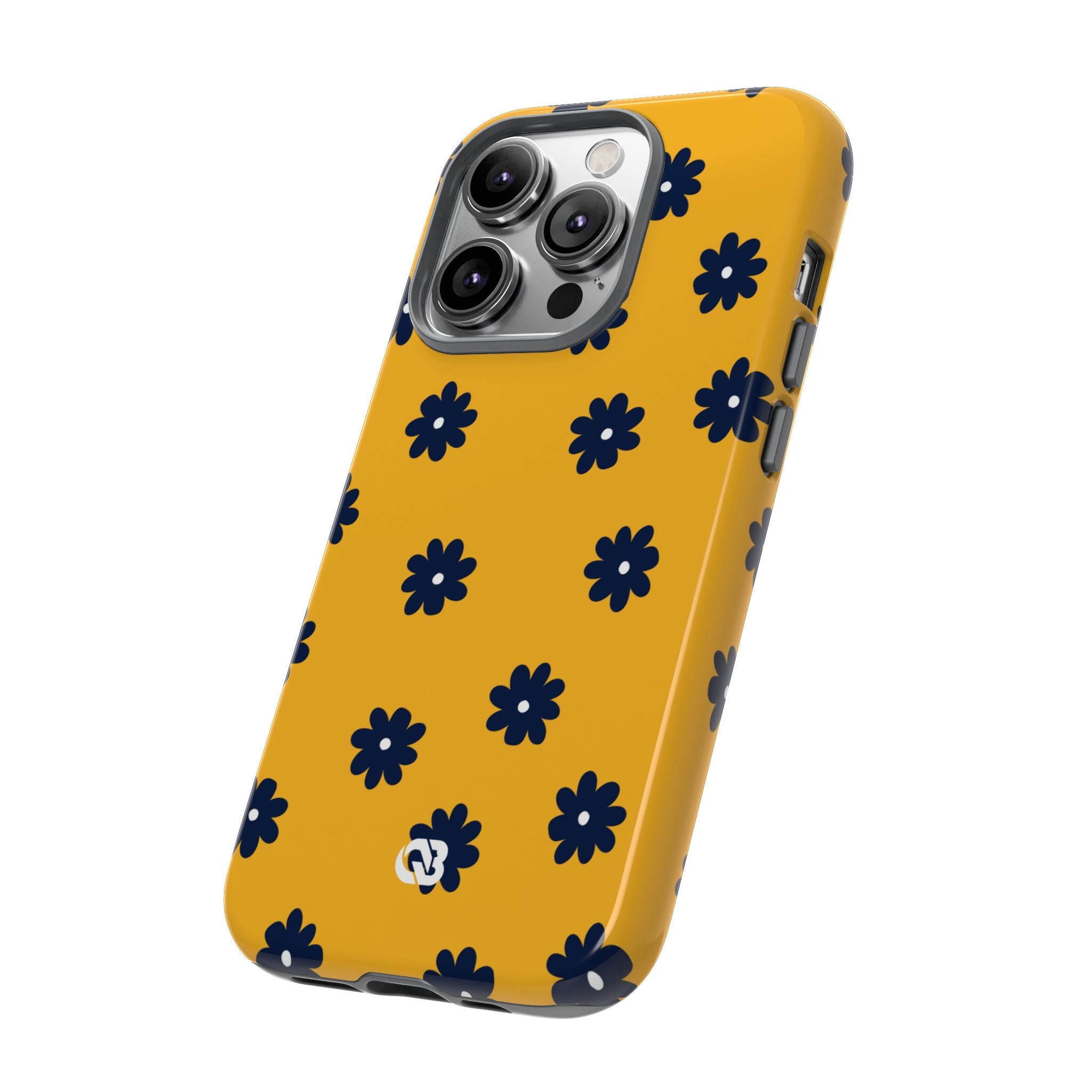 Navy Daisy Mustard · Tough Phone Case for iPhone