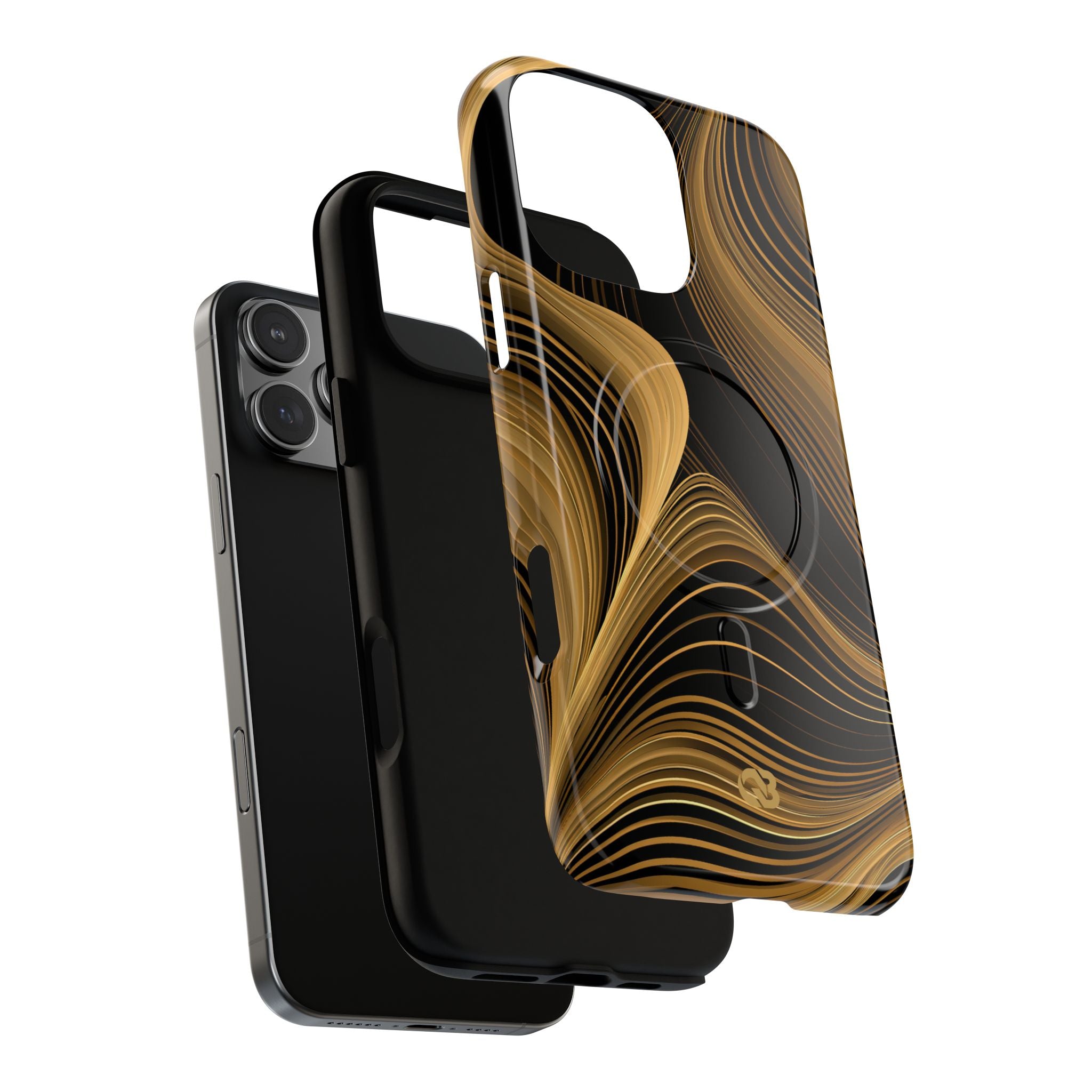 Gold Tough 2.0 Magsafe Phone Case for iPhone - Molten Copper Strands