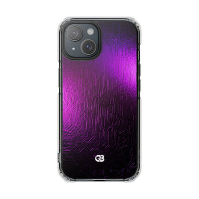Violet Cyber Circuit · Clear Impact Magnetic Phone Case for iPhone · Purple