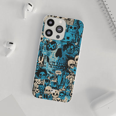 Electric Skull Graffiti · Lite Phone Case for iPhone ·  Blue