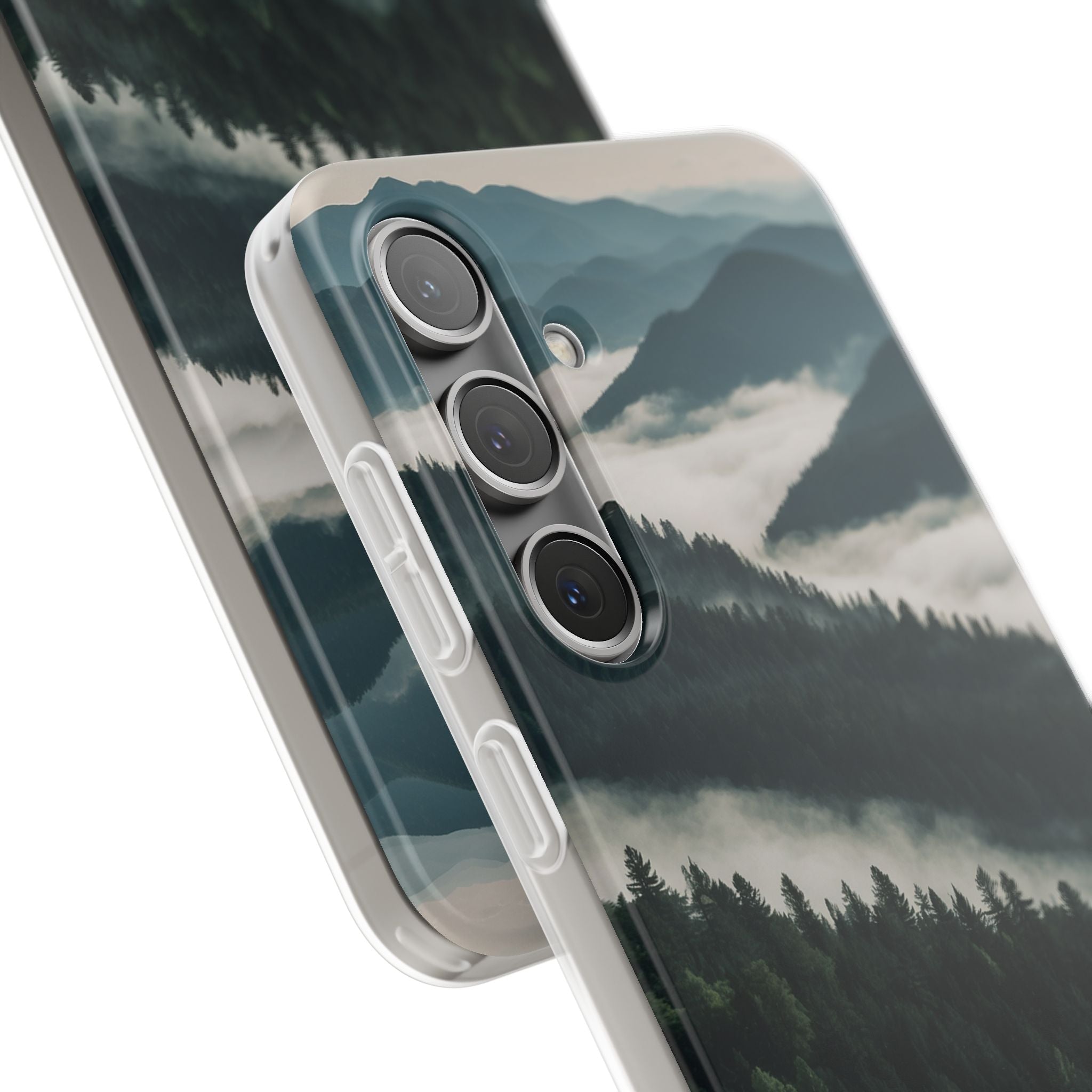 Misty Pine Peaks · Soft Phone Case for Samsung