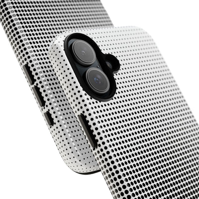 Black Tough Phone Case for iPhone - Obsidian Halftone Flux
