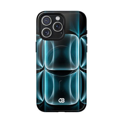 Translucent Cyber Grid · Tough 2.0 Magnetic Phone Case for iPhone · Teal