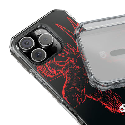 Nordic Elk · Clear Impact Magnetic Phone Case for iPhone · Black