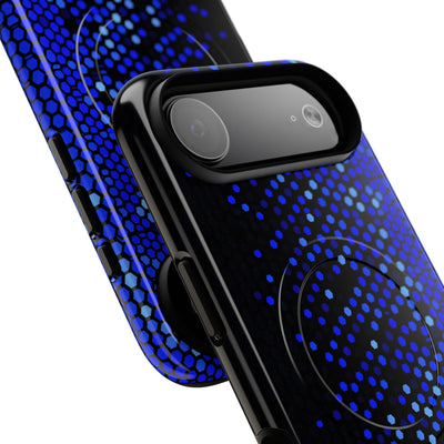 Cobalt Hex Dispersion · Tough 2.0 Magnetic Phone Case for iPhone · Blue