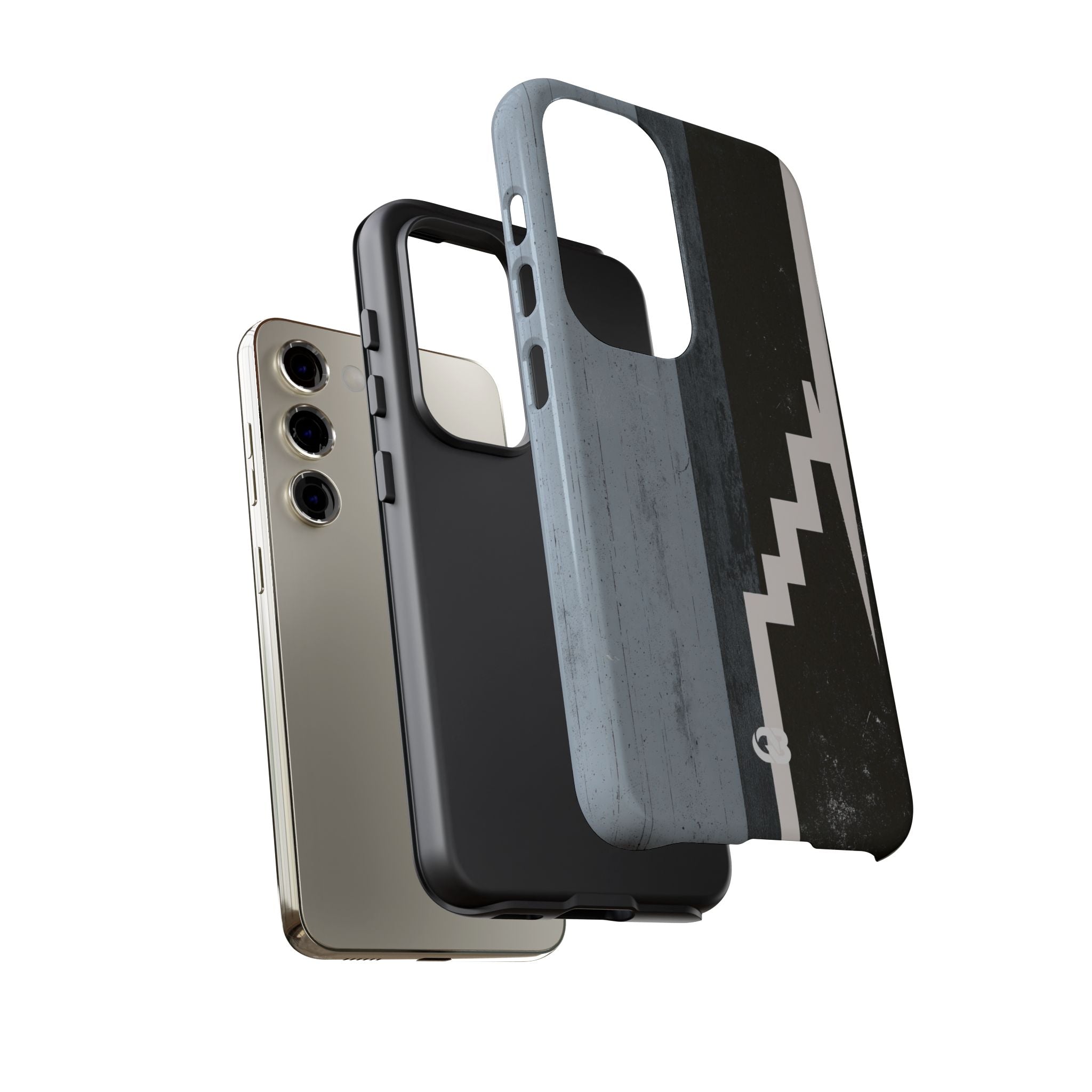 Grey Tough Phone Case for Samsung - Industrial Concrete Void