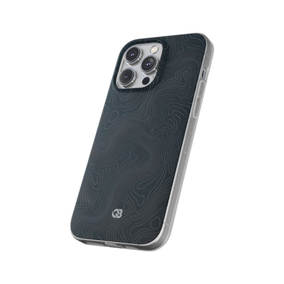 Black Lite Phone Case for iPhone - Obsidian Ridge Topo