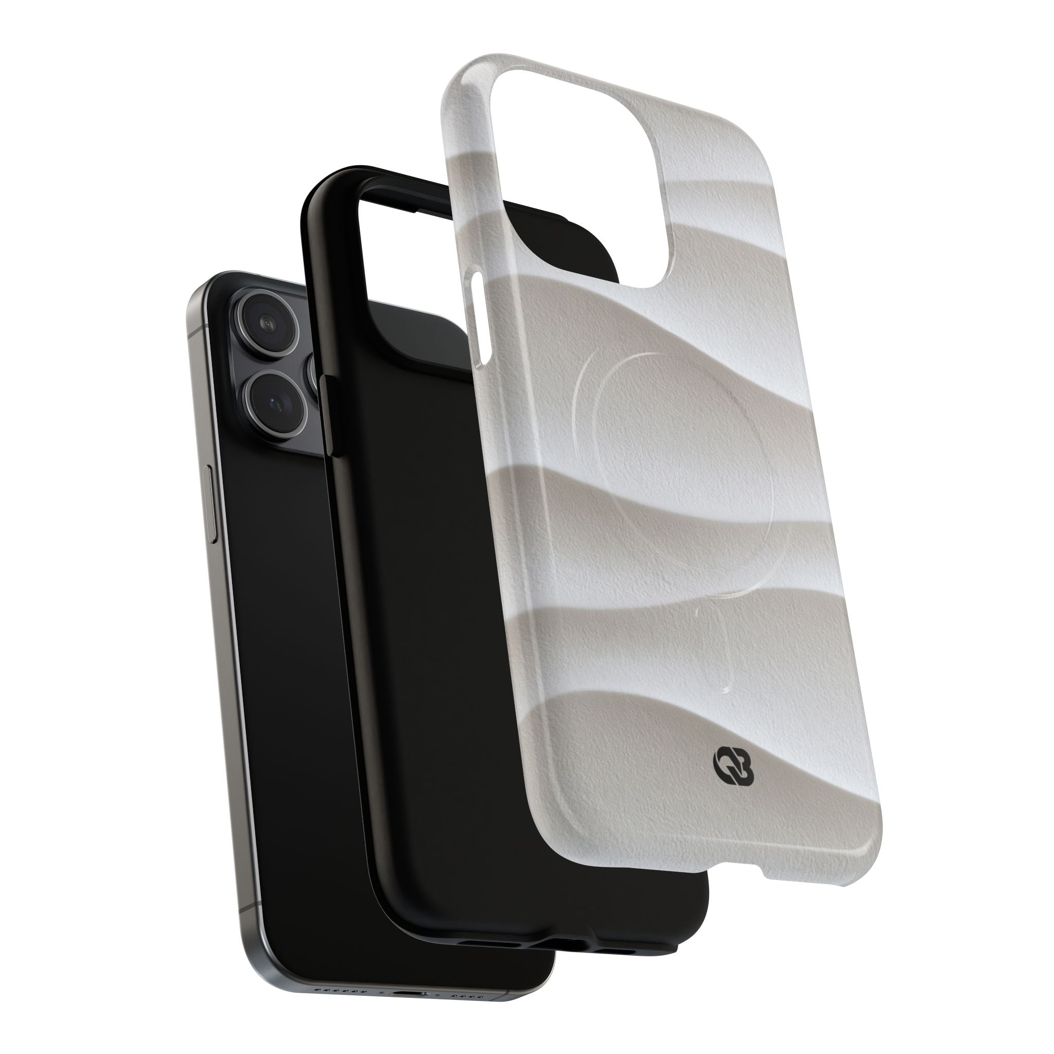 White Tough 2.0 Magsafe Phone Case for iPhone - Arctic Flow Ridges