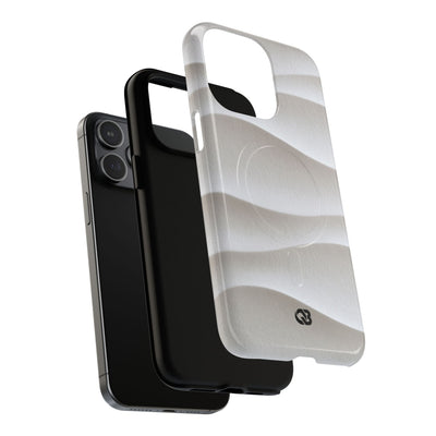 White Tough 2.0 Magsafe Phone Case for iPhone - Arctic Flow Ridges