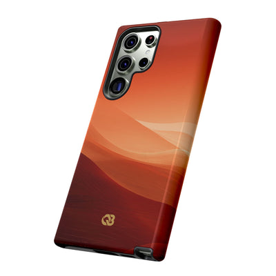 Orange Tough Phone Case for Samsung - Crimson Dune Gradient