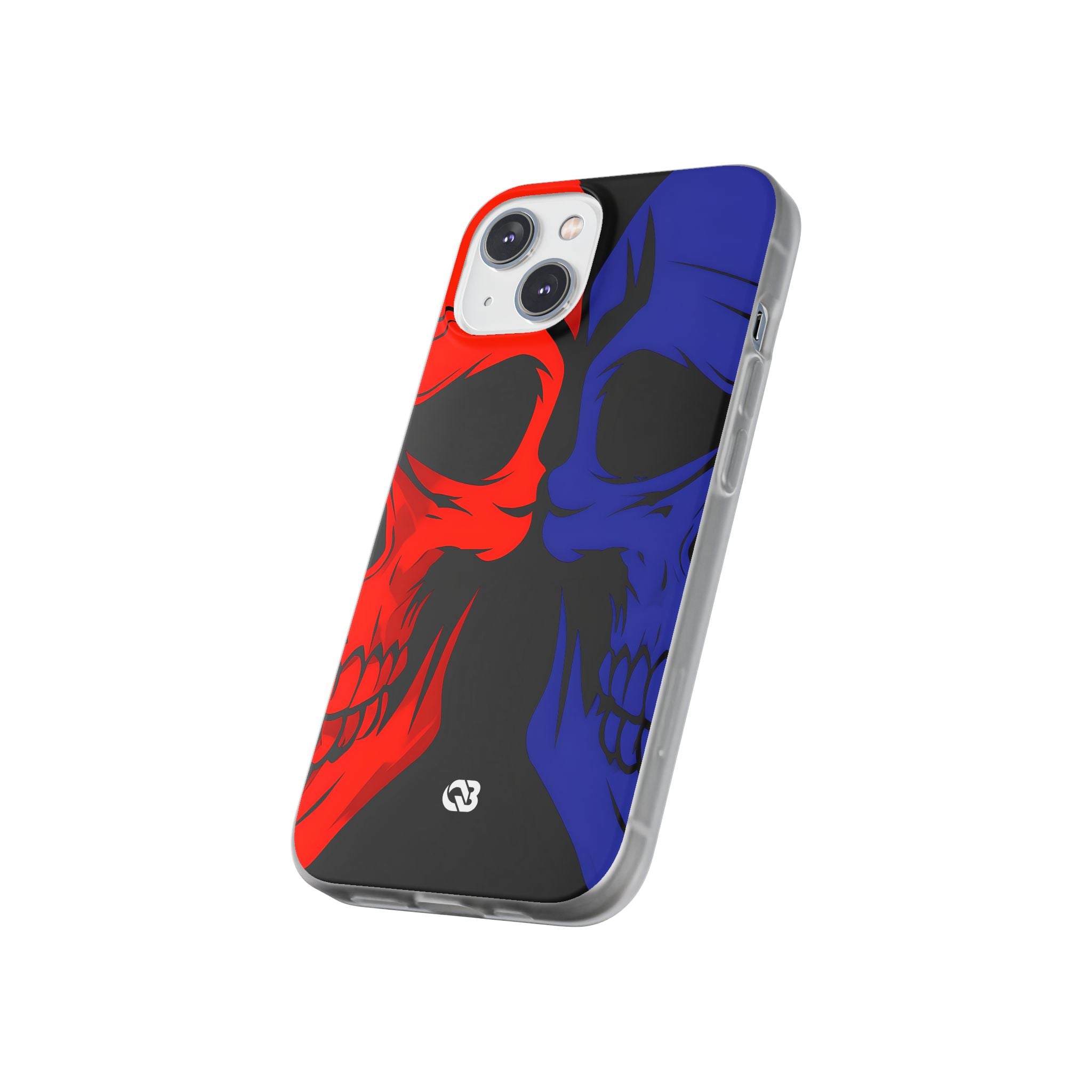 Crimson Cobalt Skulls · Soft Phone Case for iPhone